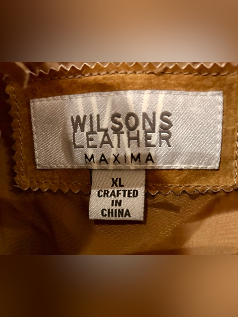 NWOT Wilsons Leather Tan Suede Fringe Trench Coat - Picture 4 of 7